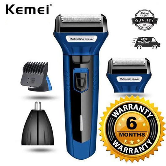 KEMEI 3 In 1 Rechargeable Electric Shaver & Trimmer KM-6332